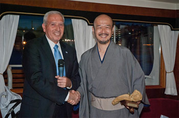 Past Chair, Mr. Shimon Broner “signs off” on the traditional gavel to New ICA Chair, Mr. Toshiyuki Zamma.